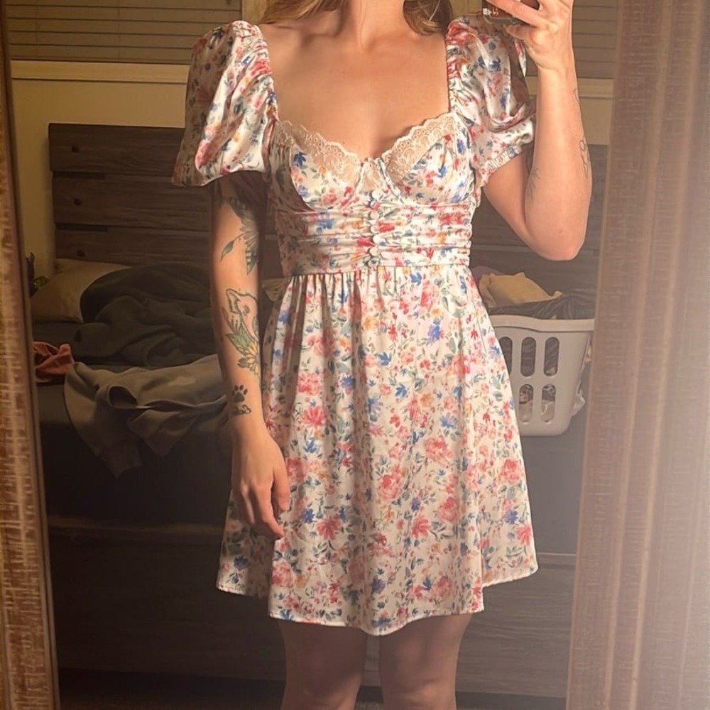 For Love and Lemons Juliet‎ Floral Mini Dress